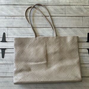Quince Italian Woven Leather Tote